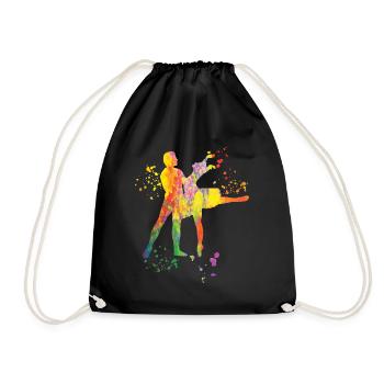 Ballet Danse Couple Femme Ballerine - Sac de sport léger - noir - Devant
