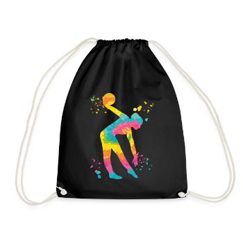 Gymnaste avec gymnastique rythmique de balle - Sac de sport léger - noir - Devant