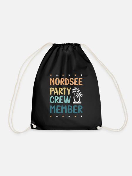 Nordsee Party Crew - Turnbeutel - Schwarz