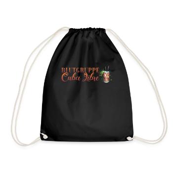Blutgruppe Cuba Libre Cocktail Barkeeper - Turnbeutel - Schwarz - Vorne