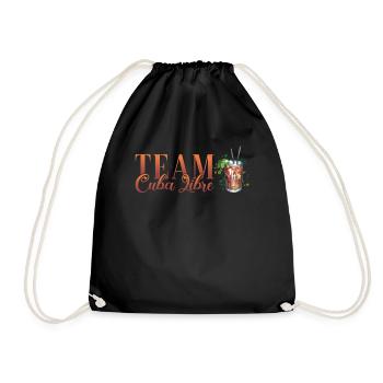Team Cuba Libre Cocktail Barkeeper - Turnbeutel - Schwarz - Vorne