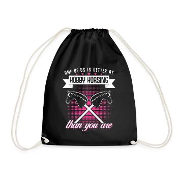 Hobby Horse Girl Riding Hobbyhorse - Sac de sport léger - noir - Devant