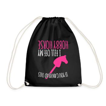 Hobby Cheval Équitation Hobbyhorse - Sac de sport léger - noir - Devant