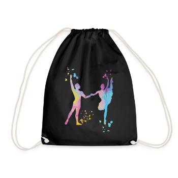 Ballet Danse Couple Femme Ballerine - Sac de sport léger - noir - Devant