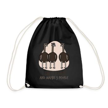 Emus - Drawstring Bag - black - Front