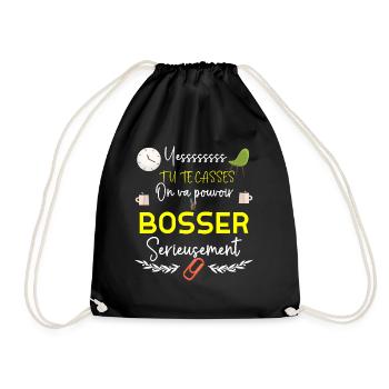 Collègue Départ Message Tu Te Casses - Sac de sport léger - noir - Devant