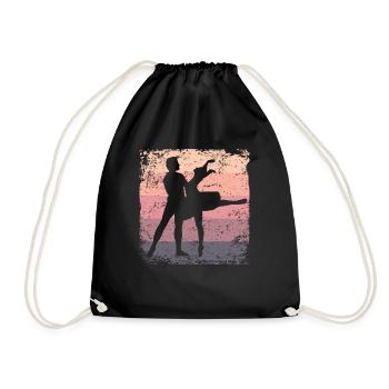 Ballett Tanz Paar Vintage Ballerina - Turnbeutel - Schwarz - Vorne