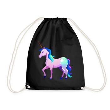 Unicorn Mythical Animal Unicorn Girl Unicorns - Drawstring Bag - black - Front
