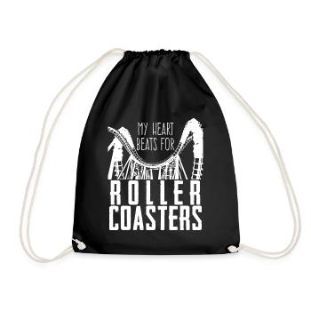 Roller coaster rider Roller coaster - Drawstring Bag - black - Front