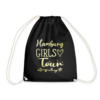 Hamburg Girls Tour - Drawstring Bag - black - Front