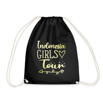 Tournée des filles en Indonésie - Sac de sport léger - noir - Devant