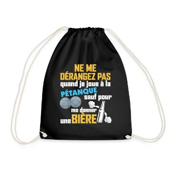 Pétanque Apéro Alors Dérange Pas Cadeau Homme - Sac de sport léger - noir - Devant