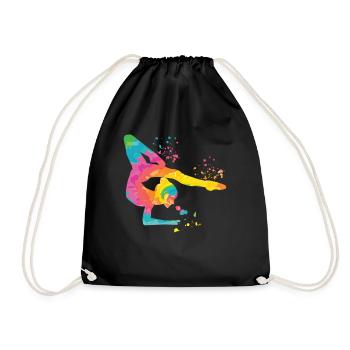 Gymnastin Mit Floor Rhythmische Gymnastik - Turnbeutel - Schwarz - Vorne