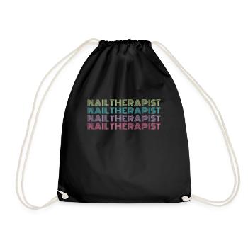 Thérapeute des ongles Drôle Nail Art Nail Tech - Sac de sport léger - noir - Devant