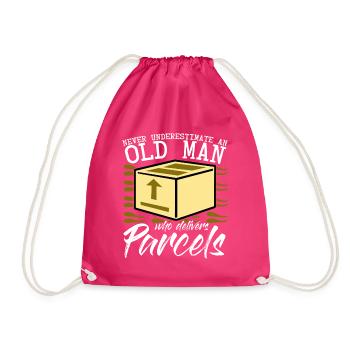 Paketzusteller Briefträger Paketbote - Turnbeutel - Fuchsia - Vorne