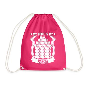 Paketzusteller Paket Haus Paketbote - Turnbeutel - Fuchsia - Vorne