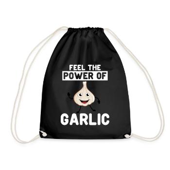 Feel the Power of Garlic - Turnbeutel - Schwarz - Vorne