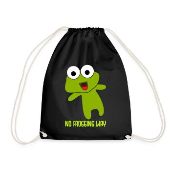 Frosch No freaking way Frösche - Turnbeutel - Schwarz - Vorne