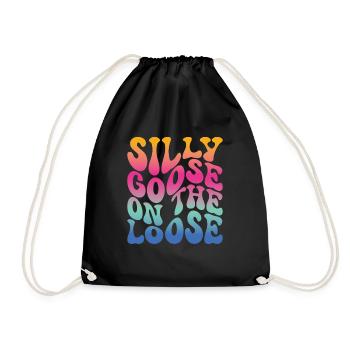 The stupid goose at large - Drawstring Bag - black - Front