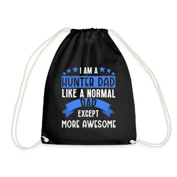 Hunter dad funny gift father's day - Sac de sport léger - noir - Devant