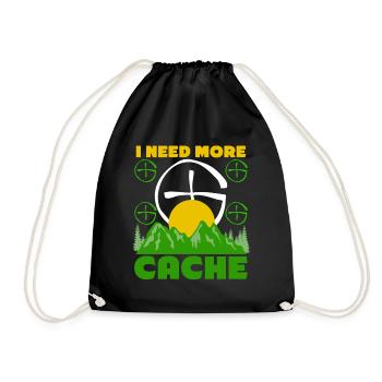 Geocacher Saying Chasse au trésor Geocache - Sac de sport léger - noir - Devant