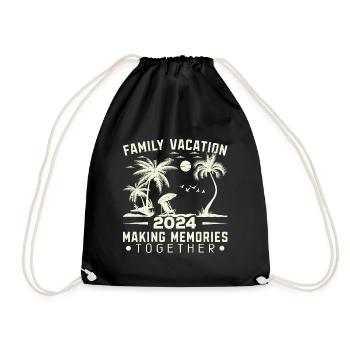 Vacances d’été en famille Créer des souvenirs - Sac de sport léger - noir - Devant