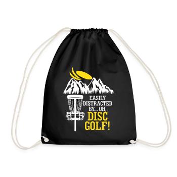 Discgolf Disc golf Frisbee - Drawstring Bag - black - Front