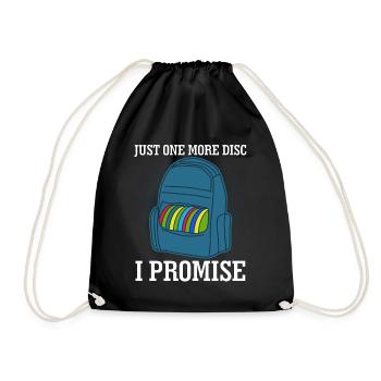 Disc golf backpack Disc golf Frisbee - Drawstring Bag - black - Front