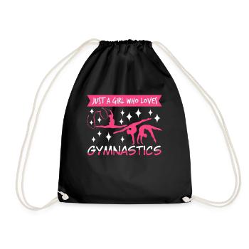 Rhythmische Sportgymnastik RSG Turnen - Turnbeutel - Schwarz - Vorne