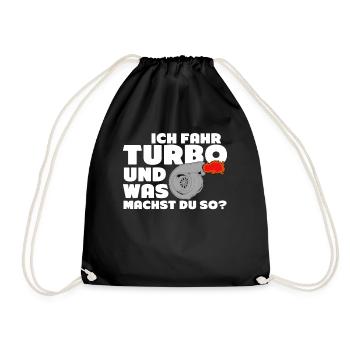 Turbolader Tuner Werkstatt Tuning - Turnbeutel - Schwarz - Vorne
