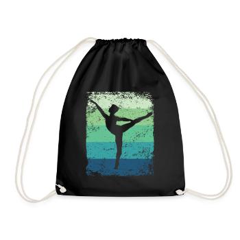 Ballet Dancer Vintage Man Ballerino - Drawstring Bag - black - Front