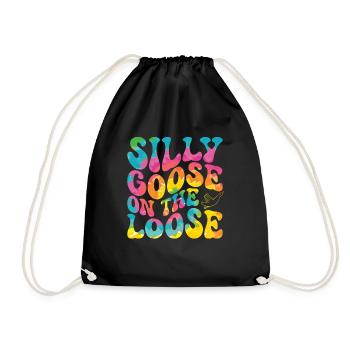 The stupid goose at large - Drawstring Bag - black - Front