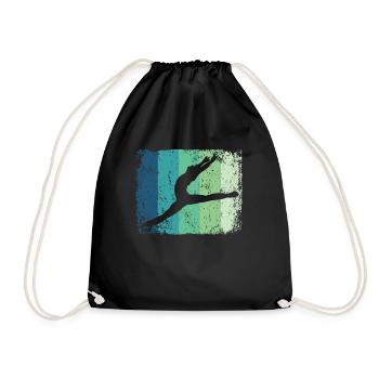 Ballet Dancer Vintage Man Ballerino - Drawstring Bag - black - Front