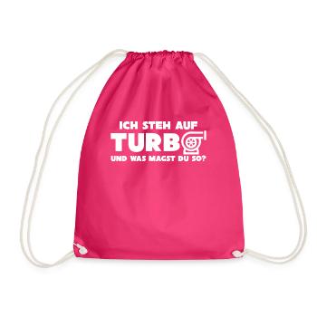Turbolader Werkstatt Tuning - Turnbeutel - Fuchsia - Vorne