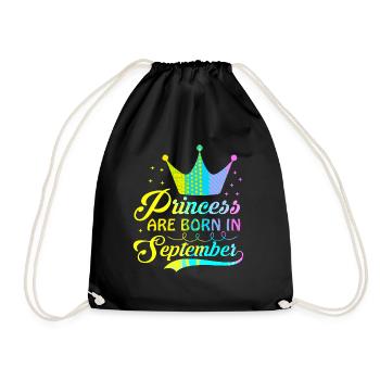 anniversaire joyeux septembre né dans funny party queen - Sac de sport léger - noir - Devant