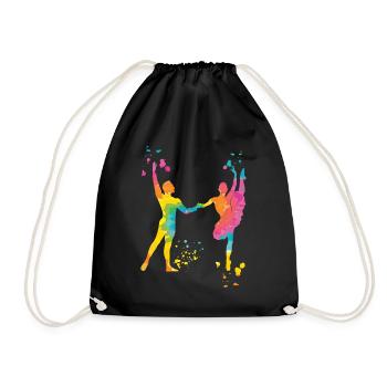 Ballet Danse Couple Femme Ballerine - Sac de sport léger - noir - Devant