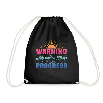 Avertissement mamans Trip In Progress - Sac de sport léger - noir - Devant