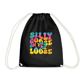 The stupid goose at large - Drawstring Bag - black - Front