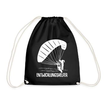 Paraglider Gleitsegeln Paragliding - Turnbeutel - Schwarz - Vorne