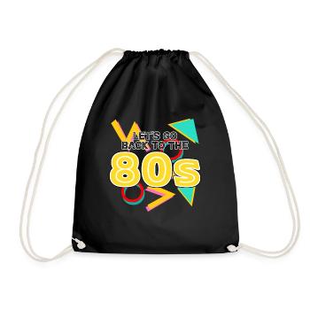 1980 Disco Party 80s 80s - Drawstring Bag - black - Front
