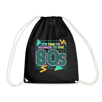 Fête des années 80 Discothèque des années 1980 - Sac de sport léger - noir - Devant