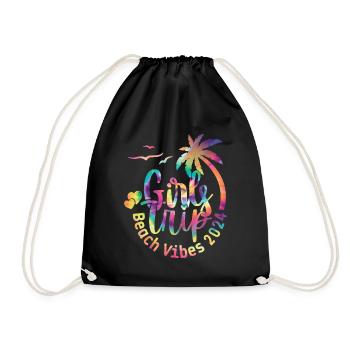 Girl Weekend Girls Trip Beach Vibes 2024 - Turnbeutel - Schwarz - Vorne