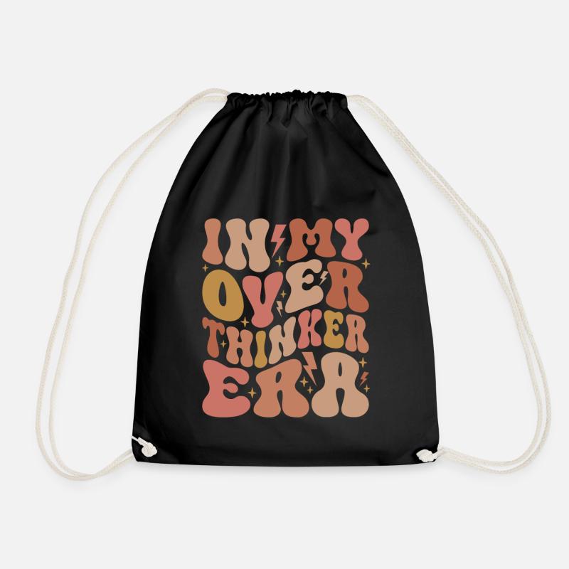 Dans mon ère Overthinker Overthink Groovy - Sac de sport léger - noir