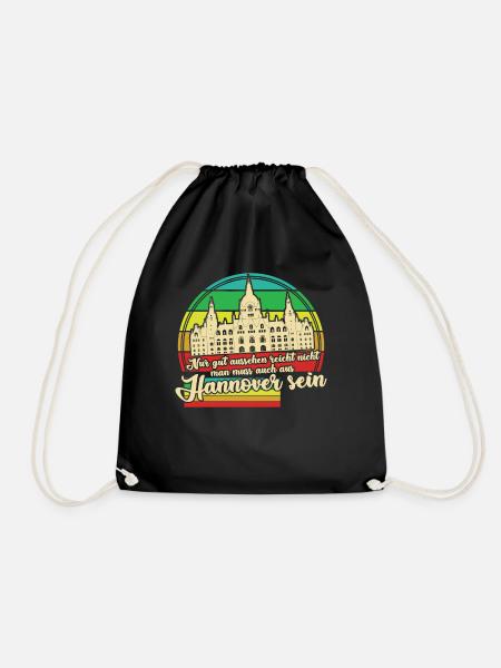 Hannover Retro - Turnbeutel - Schwarz