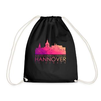 Hannover lustig - Turnbeutel - Schwarz - Vorne