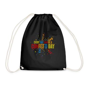 Confetti Carnival Party Carnival - Drawstring Bag - black - Front