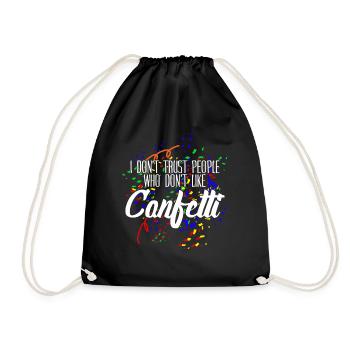 Confetti Party Carnival Carnival - Drawstring Bag - black - Front