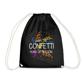 Confetti Saying Carnival Carnival - Drawstring Bag - black - Front