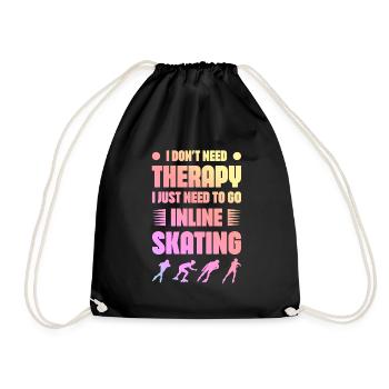 Skate Therapy - Drawstring Bag - black - Front