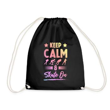 Restez calme patinez - Sac de sport léger - noir - Devant